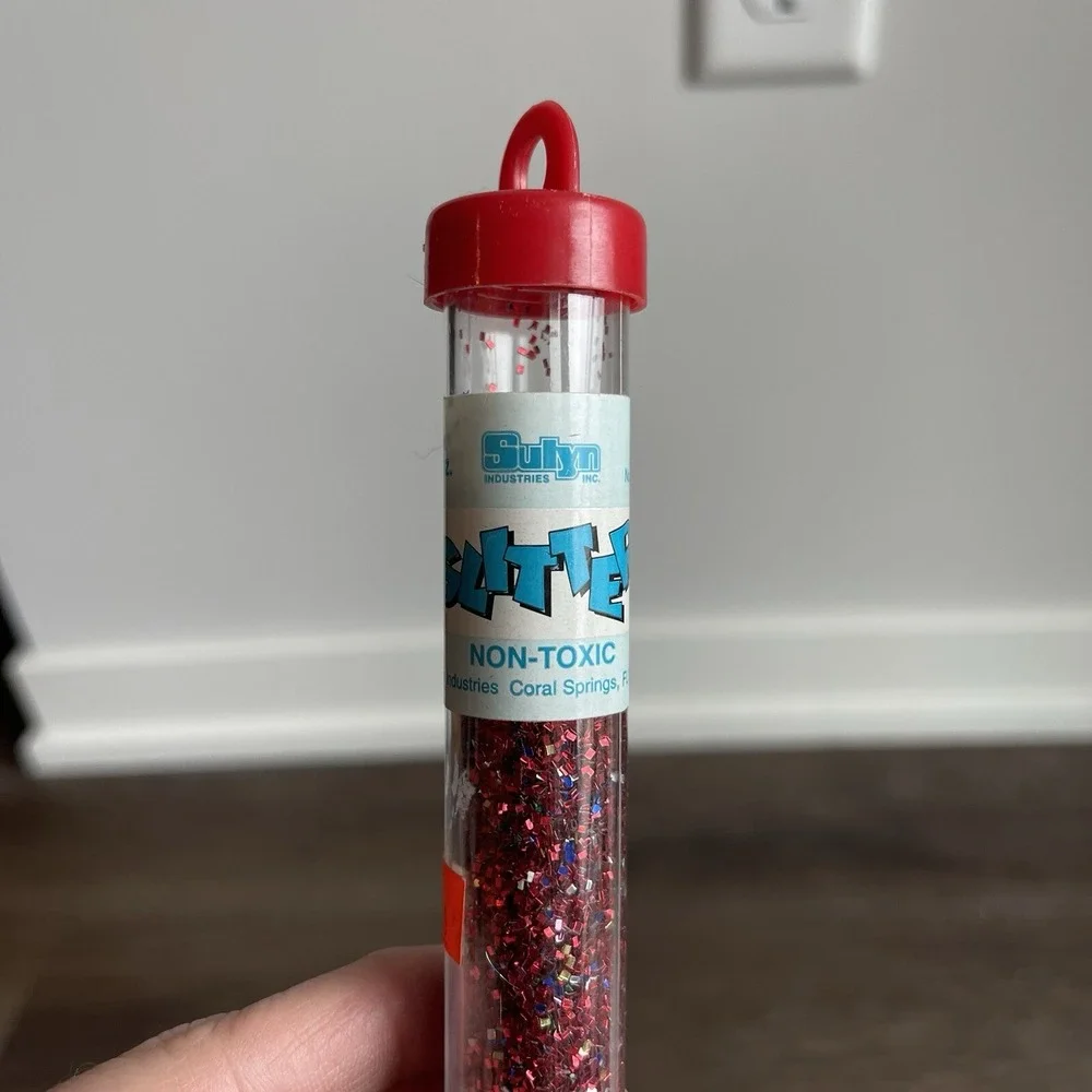 SUYLN VTG Aluminium SPARKLE Christmas Glitter GOLD Green‎ RED BLUE Crafting Mcm